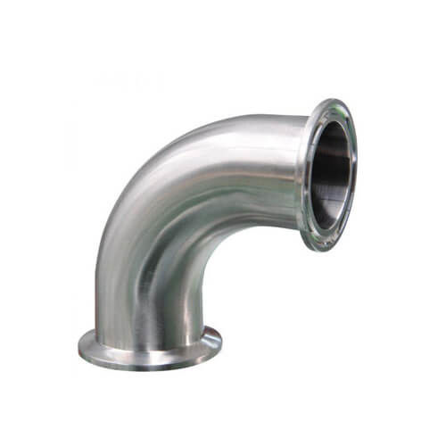 Sanitary 90 Degree Pipe Fittings Tri Clamped Elbow