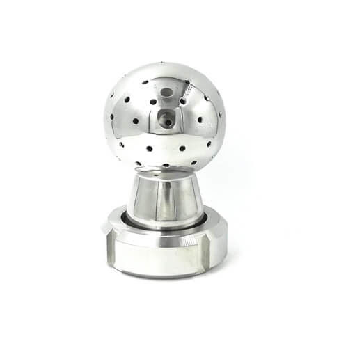 Stainless Steel Sanitary Rotating Cip Spray Ball For Tank Cleaning Union Type