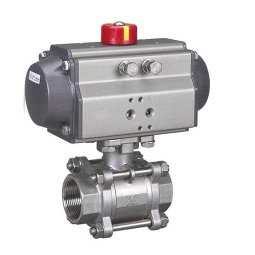 Hygienic Sanitary 3PC Threaded,Tri Clamp Ball Valve with Pneumatic Actuator