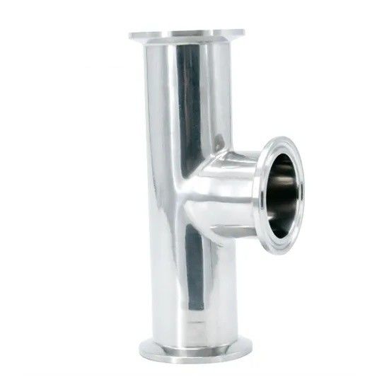 Hygienic food grade stainless steel tri clamped equal tee