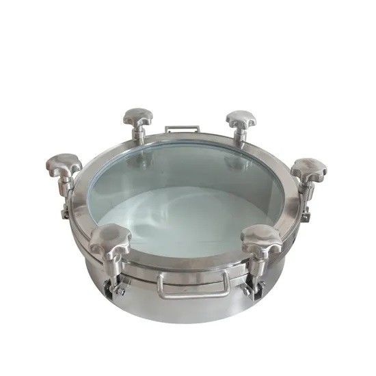 Sanitary Stainless Steel Round Full Sight Glass Manhole Covers with EPDM Gaskets