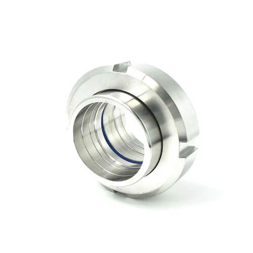 Sanitary Stainless Steel Food Grade Union with Round Nut Pipe Fittings