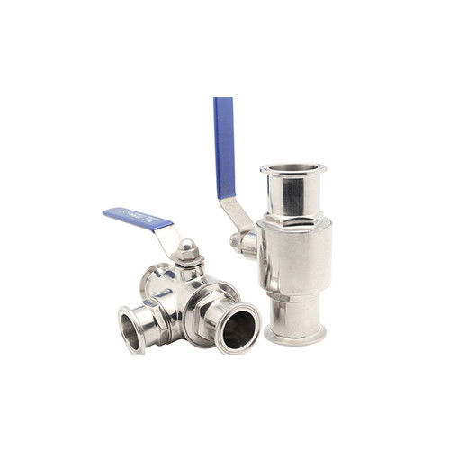 Hygienic Food Grade Food Grade Stainless Steel Tri Clamped 3 Way Ball Valve