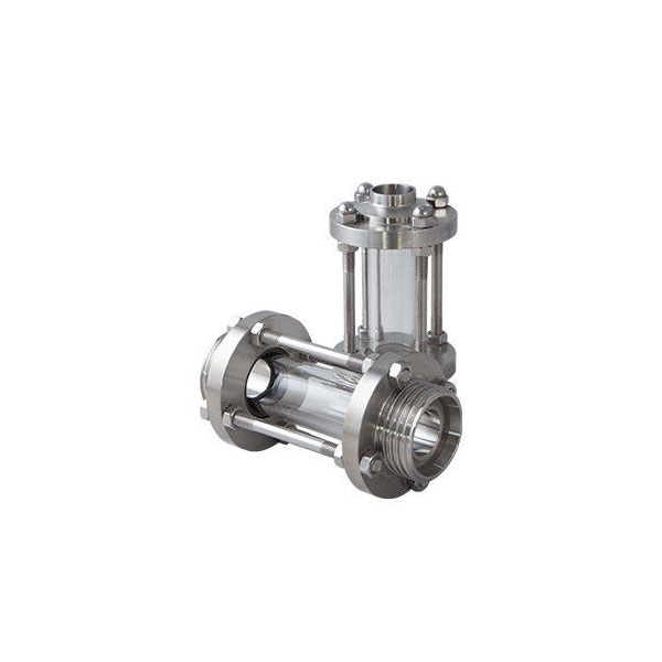 Hygienic Sanitary ss304 male Thread Tubular Sight Glass with Protective Steel Net
