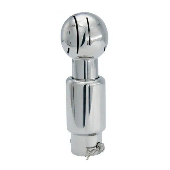 Hygienic Sanitary Stainless Steel Two Slots Both Sides Bolt Rotary Cleaning Ball