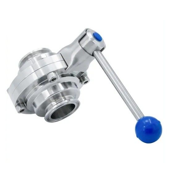 Sanitary Ball Valve With Pull Handle , Tri Clamp Butterfly Valve