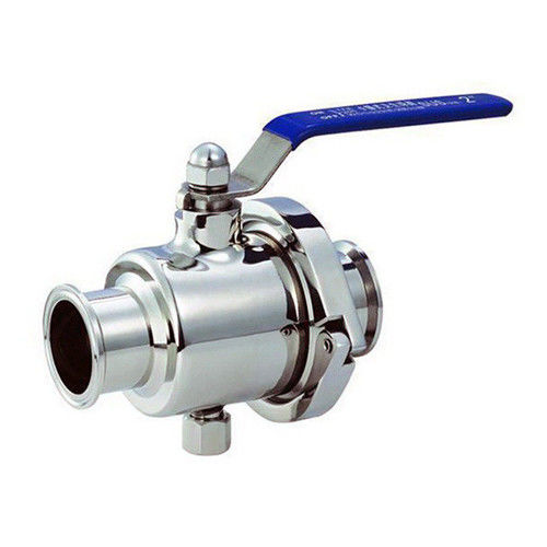 Manual Pneumatic Clamp Direct Way Sanitary High Purity Ball Valve tri-clamped end for Diary Processing