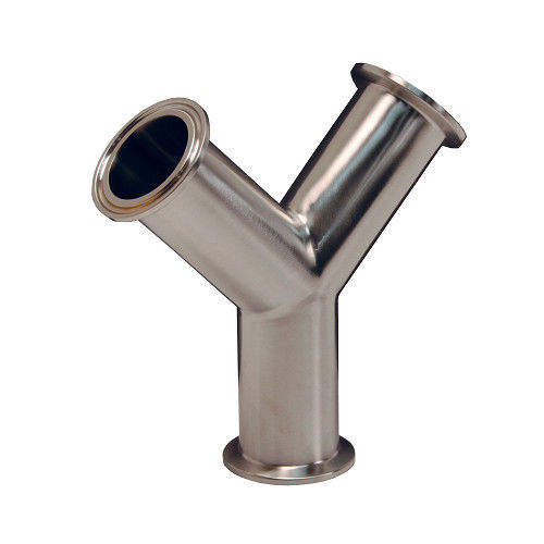 Food grade Stainless Steel  Hygienic Weld and Tri Clamp Y Tee