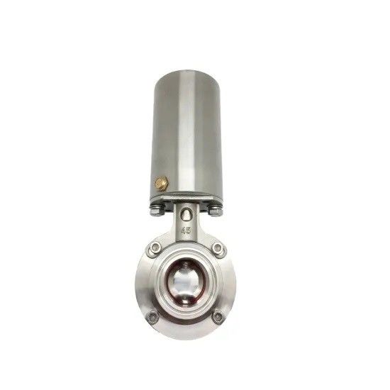 Hygienic Pneumatic Sanitary Stainless Steel Butterfly Valve with Actuator