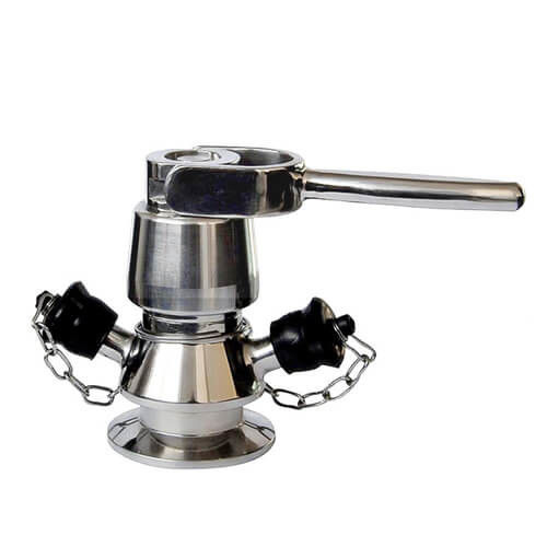 Manual Operated Hygienic Stainless Steel Valves With Tri Clamp Sample Inlet Connection