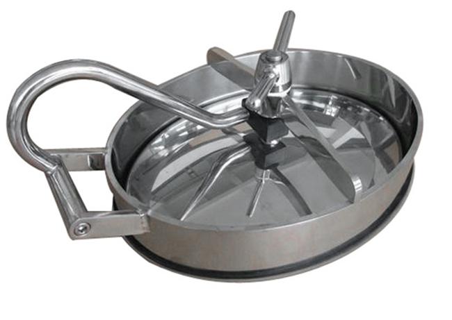 304 316L Stainless Steel Manhole Cover Sanitary Elliptical Shape For Hygienic Tank Vessels