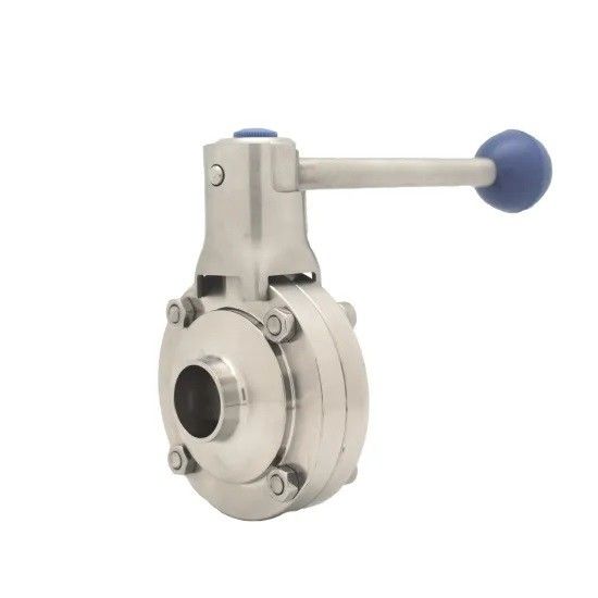 High Purity Hygienic Sanitary Tri Clamp Butterfly Valve With Pull Handle