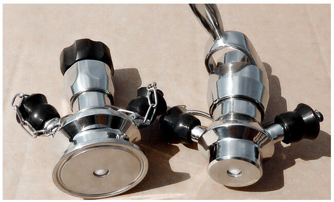 Manual Operated Hygienic Sample Valves With Tri Clamp Sample Inlet Connection