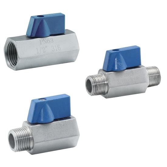 ISO CE Pass Mini Sanitary Ball Valve Male And Male NPT Threaded 1/2 Inch 0