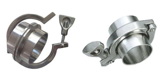 Adjustable Heavy Duty Clamps Stainless Steel Hygienic Fittings 2-6bar Pressure
