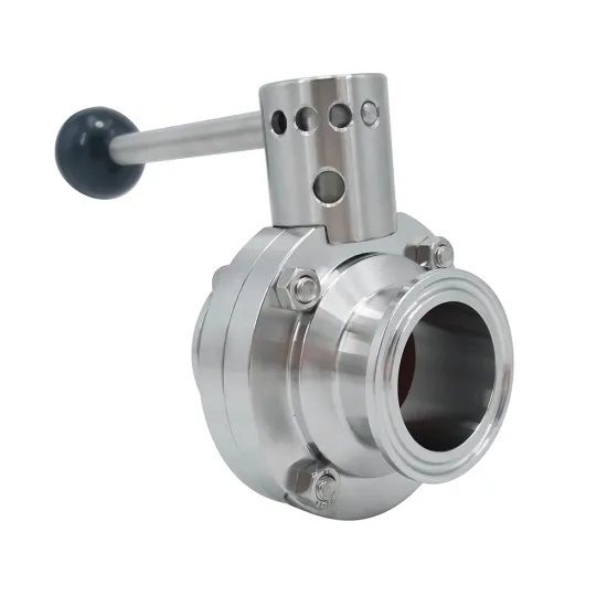 Hygienic Stainless Steel 304 316L Sanitary Tri Clamp Butterfly Valve Manual