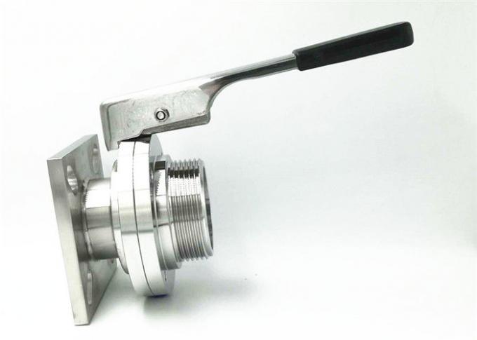 Sanitary Hygienic Stainless Steel 304,316L Square or Round Flange Manual Butterfly Valves 2